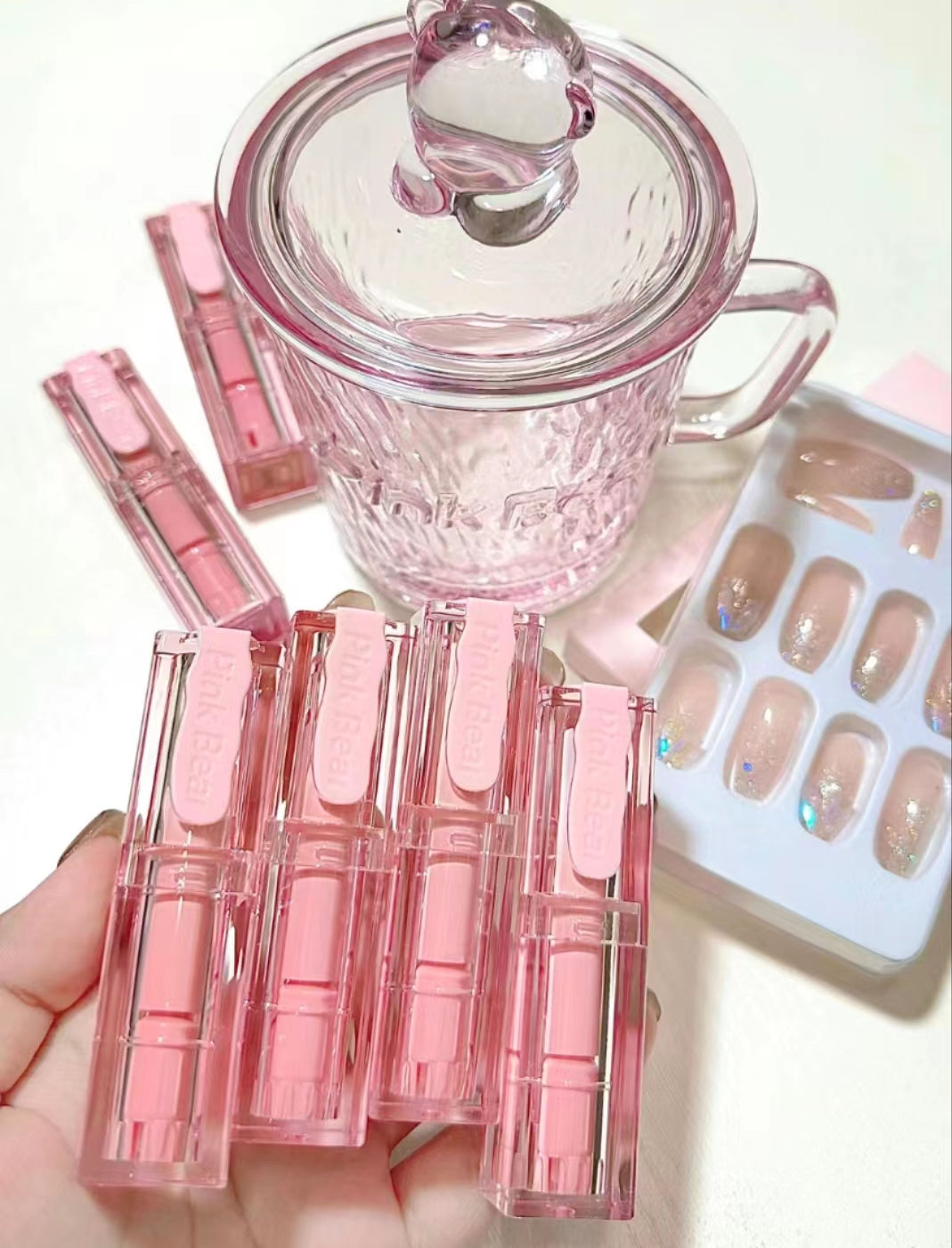 Pink Bear Lip Care Essence Milk Jelly Lipstick 皮可熊护唇精华奶冻口红 2.8g