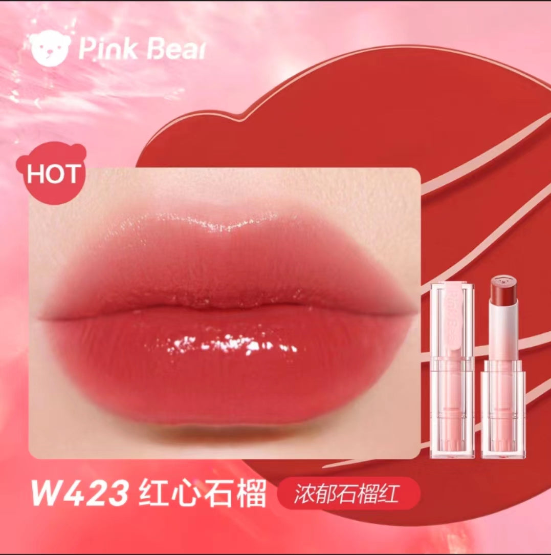 Pink Bear Lip Care Essence Milk Jelly Lipstick 皮可熊护唇精华奶冻口红 2.8g