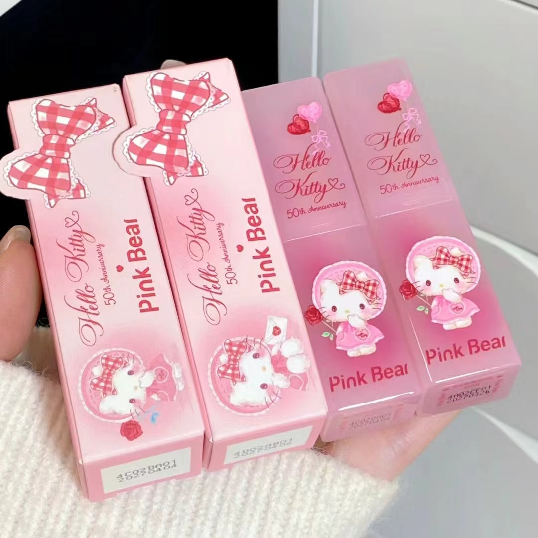 Pink Bear x Hello Kitty Sugar Glossy Lipstick 3.2g 皮可熊HelloKitty联名糖光口红