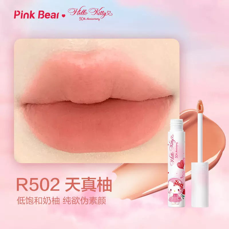 Pink Bear x Hello Kitty Water Mist Lip Gloss 2g 皮可熊HelloKitty联名水雾唇釉