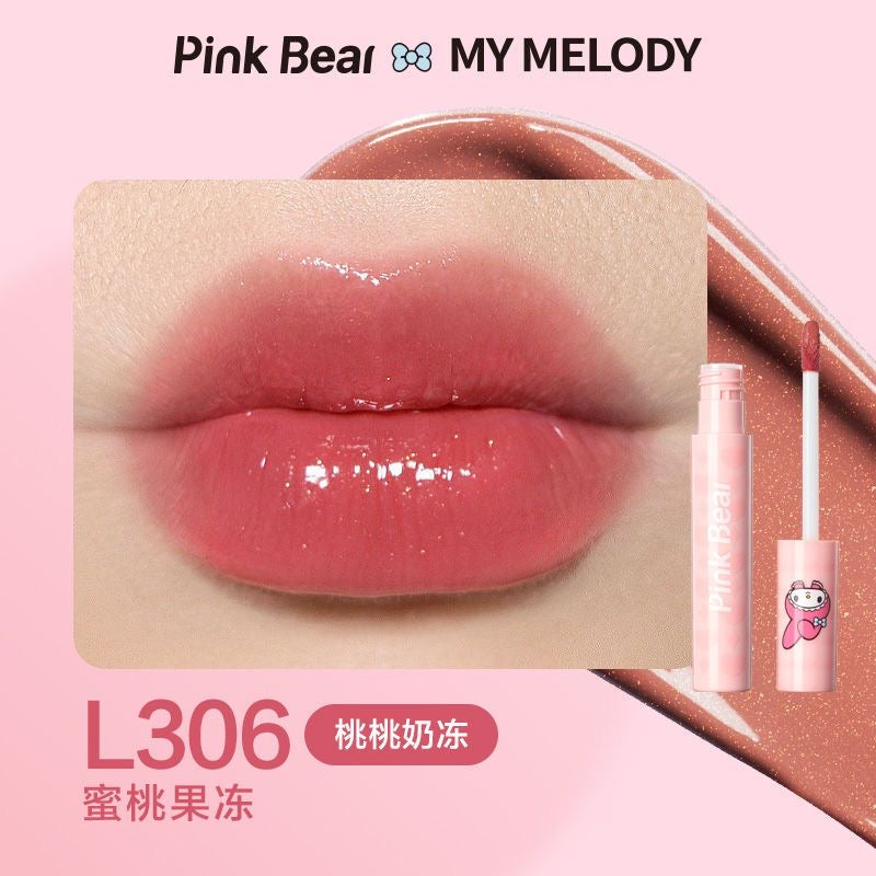 Pink Bear x Sanrio My Melody Kuromi Lip Gloss 2g 皮可熊三丽鸥联名库洛米美乐蒂唇釉