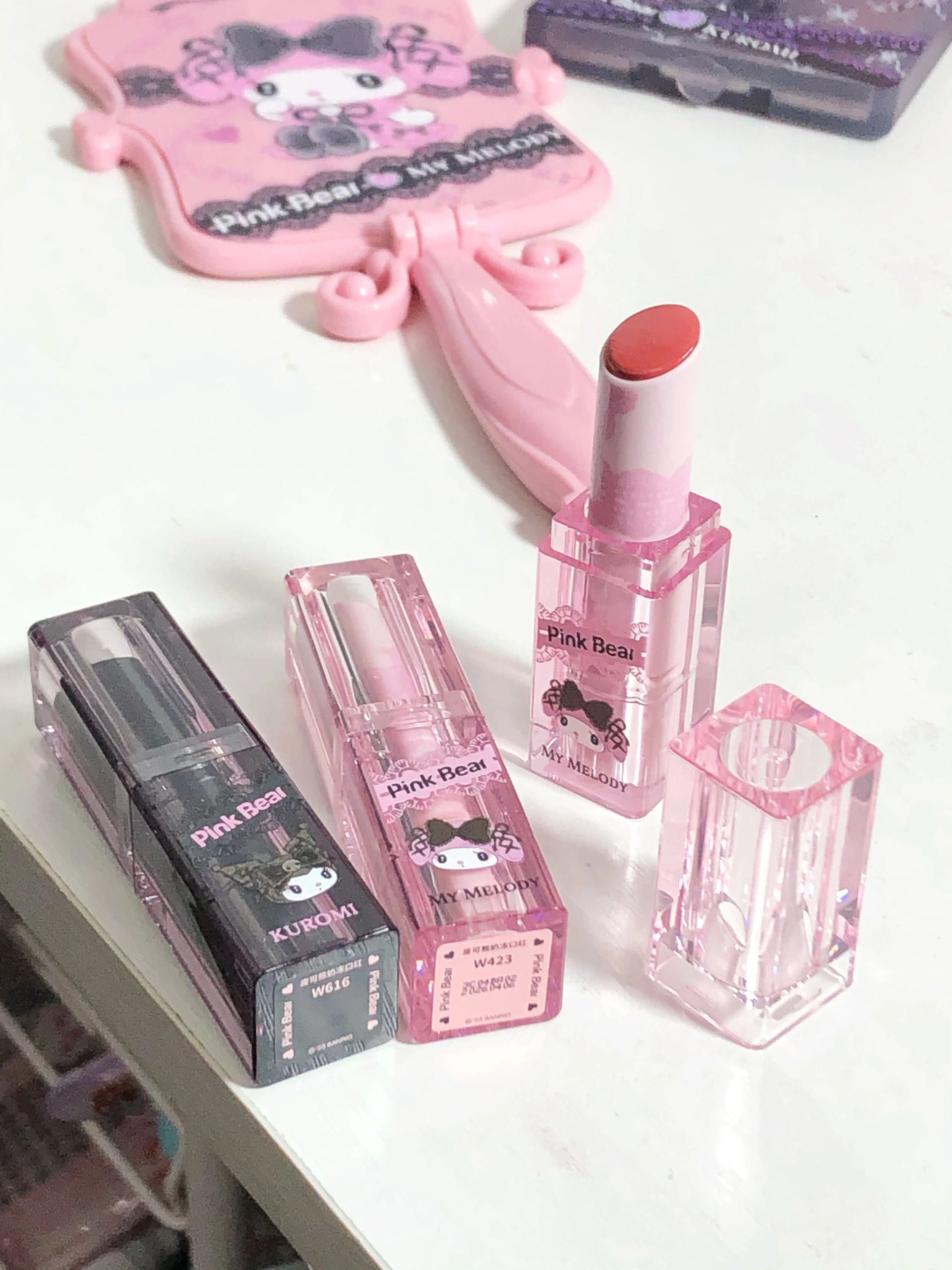 Pink Bear x Sanrio My Melody Kuromi Milk Jelly Lipstick 2.8g 皮可熊三丽鸥联名库洛米美乐蒂奶冻口红
