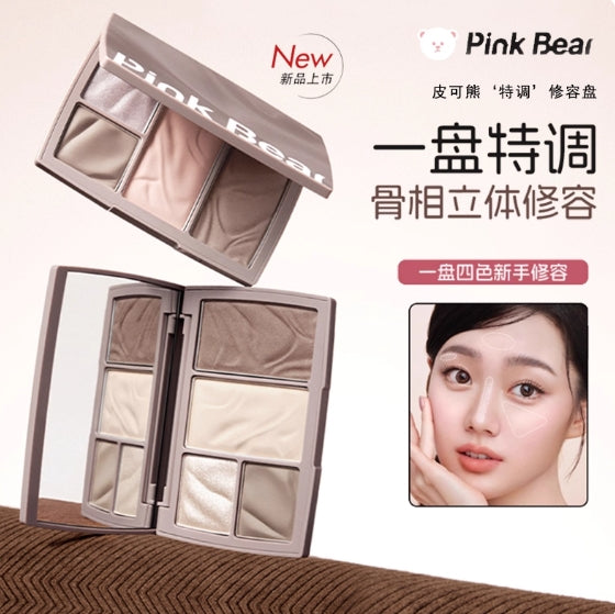 Pink Bear Attractive And Handy Makeup Palette 10g 皮可熊得心应手塑颜粉盘