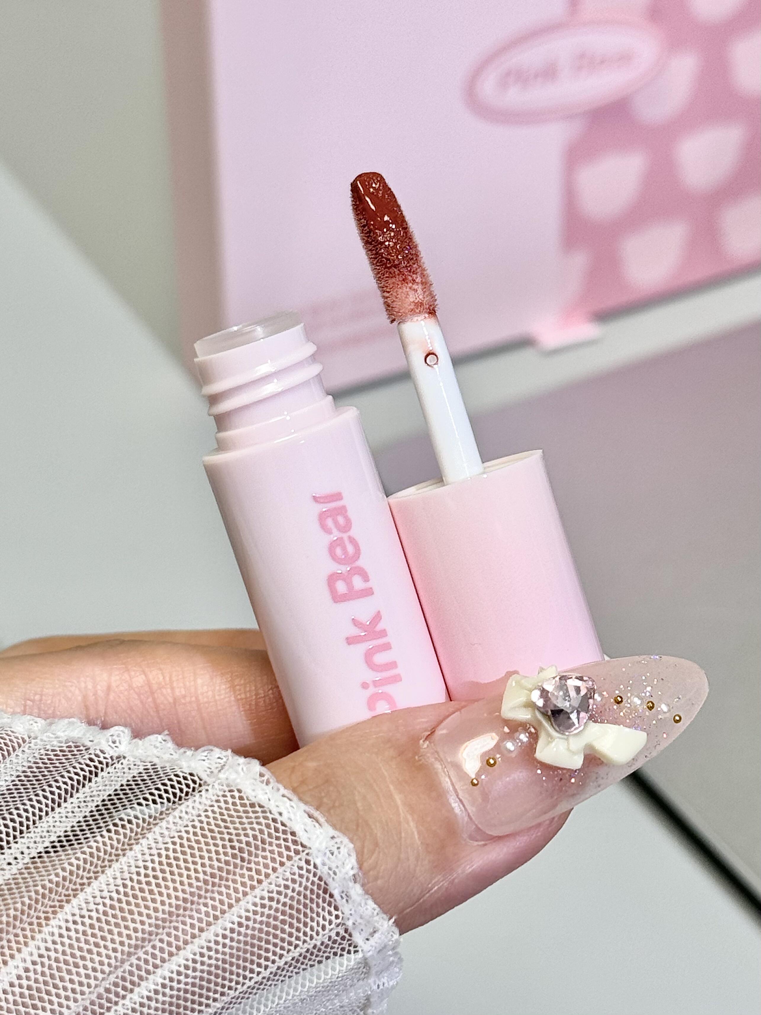 Pink Bear Tinted Lip Gloss / Light Matte Long-Wear Lip Mud Mini Set Gift Box 1g*3pcs/box 皮可熊有色唇蜜/轻雾持色唇泥迷你装礼盒