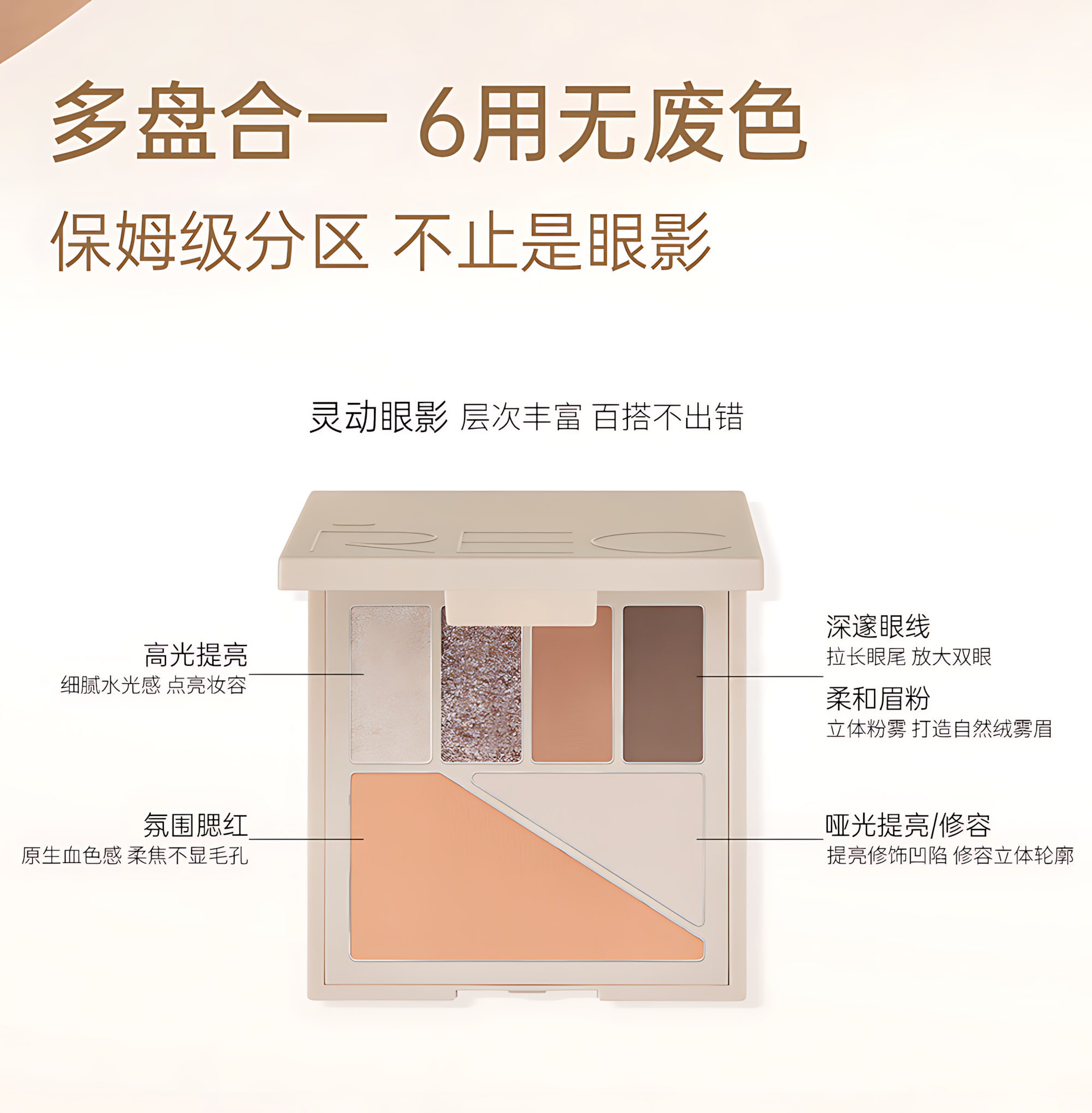 REC Multi-Use Eye & Cheek Palette 9g 芮客多元眼颊盘
