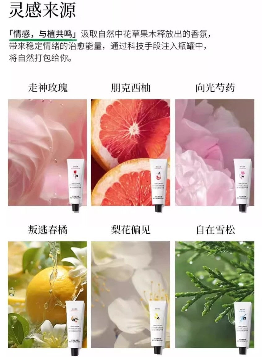 ROCKINGZOO Botanical Fragrance Hand Cream Gift Set 15ml*6pcs/30ml*3pcs 摇滚动物园植物香氛透润护手霜礼盒