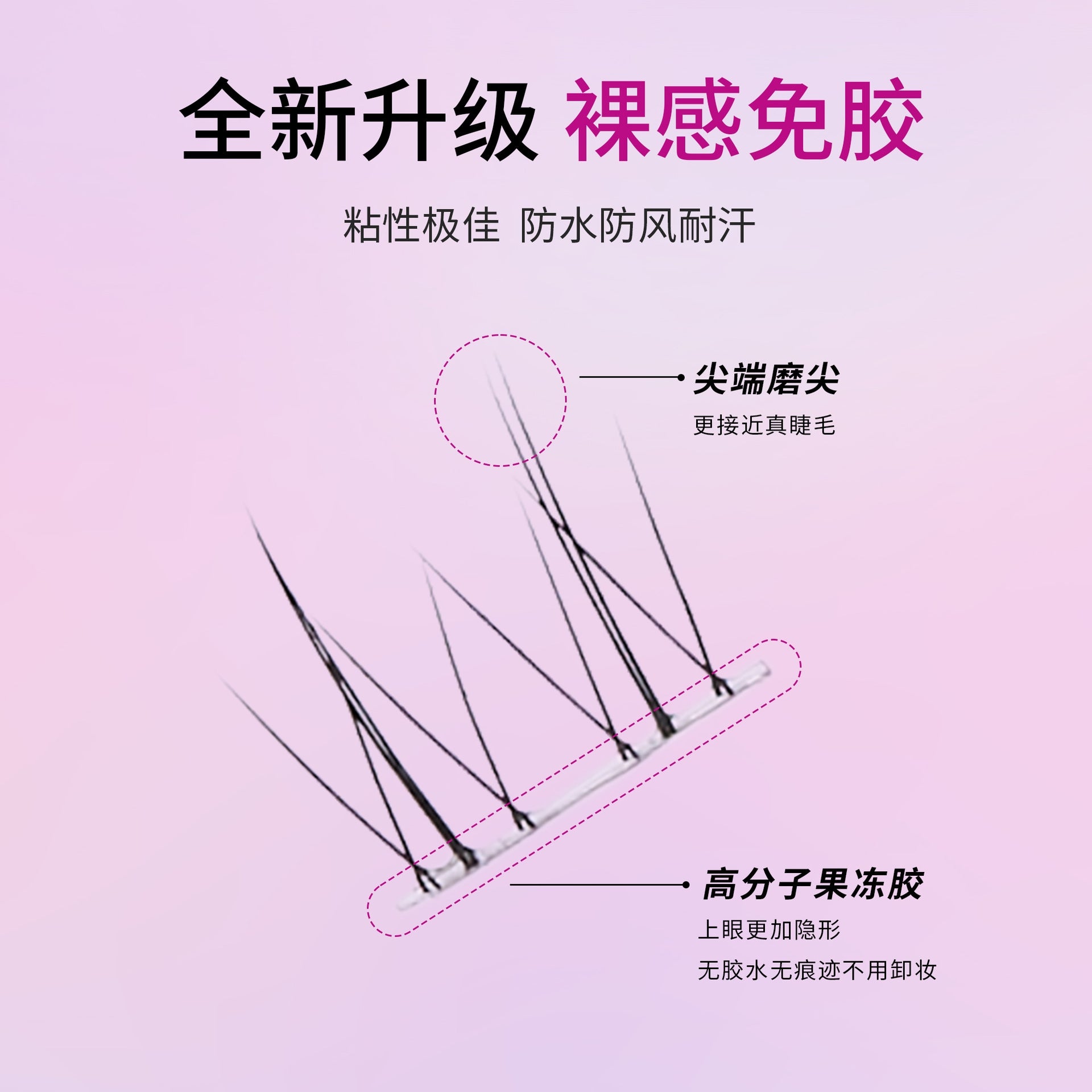 ROCK SWEET Glue-free Lower Eyelashes 36pcs/box 摇滚甜心免胶水下睫毛