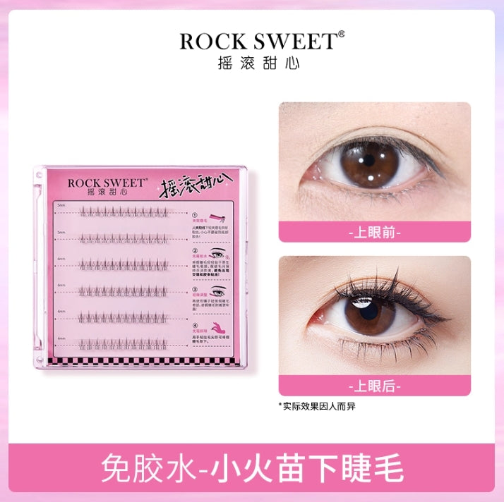 ROCK SWEET Glue-free Lower Eyelashes 36pcs/box 摇滚甜心免胶水下睫毛