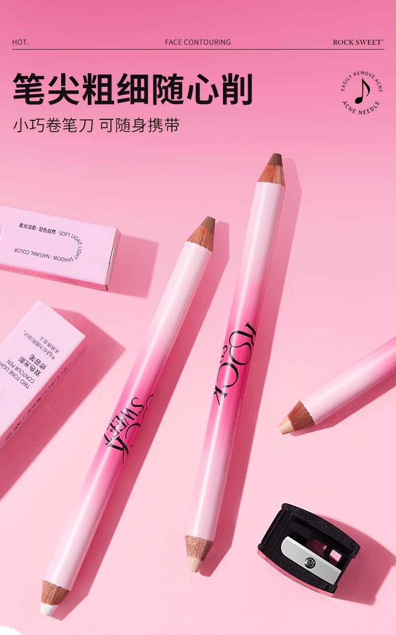 ROCK SWEET Two-Tone Light And Shadow Contour Pen 4.2g 摇滚甜心双色光影修容笔