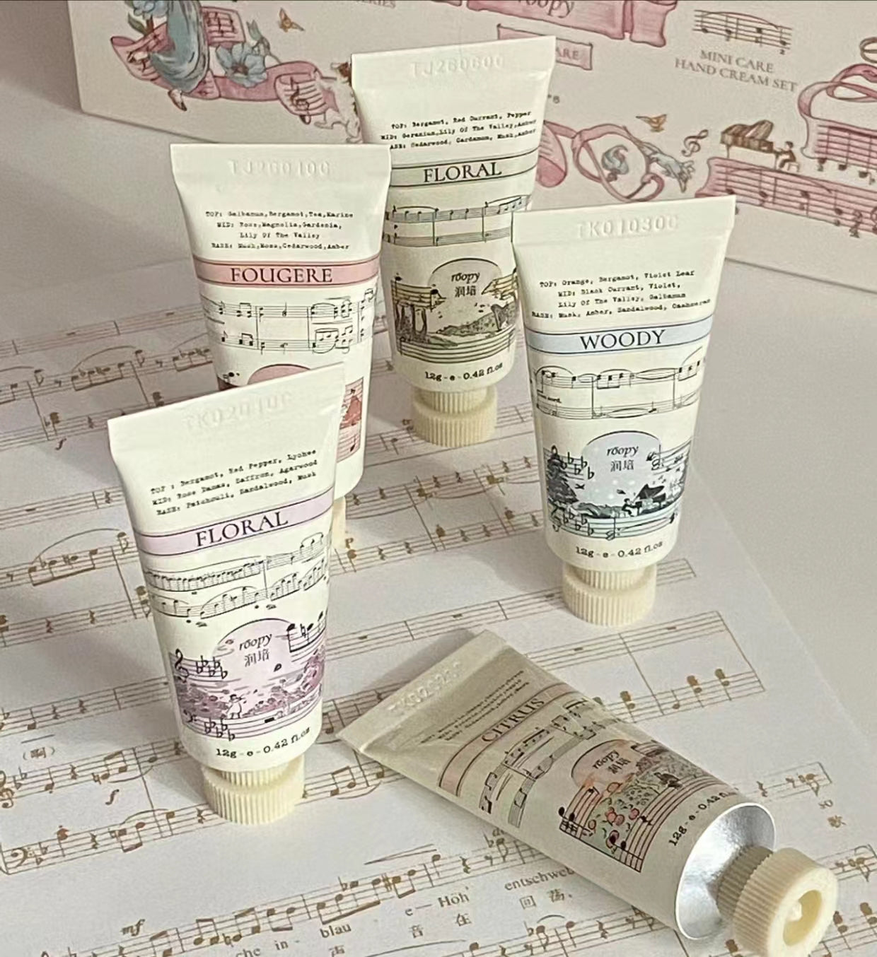 Roopy Joyful Realm Fragrance Hand Cream Gift Set 12g*5 乐境系列香氛护手霜礼盒