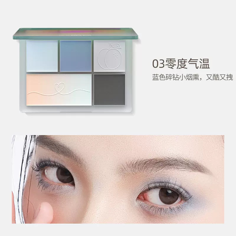 SHEDELLA Dreamlook Five-Color Eyeshadow Palette 8g 诗蒂娅梦幻五色眼影盘