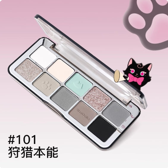 SHEDELLA Cat Series 10 Color Eyeshadow Palette 13g 诗蒂娅猫系列十色眼影盘