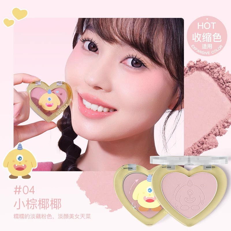 SHEDELLA Little Monster Soft Mist Highlighting Single Color Blush 3.6g 诗蒂娅小怪兽柔雾提亮单色腮红