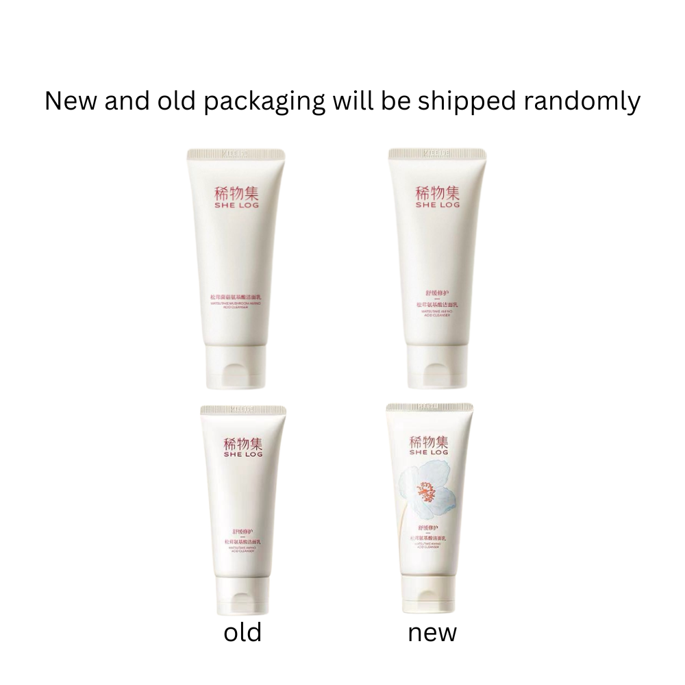 Tiktok/Douyin Hot  SHE LOG Matsutake Mushroom Amino Acid Cleanser 100g 【Tiktok抖音爆款】稀物集松茸菌菇氨基酸洁面乳