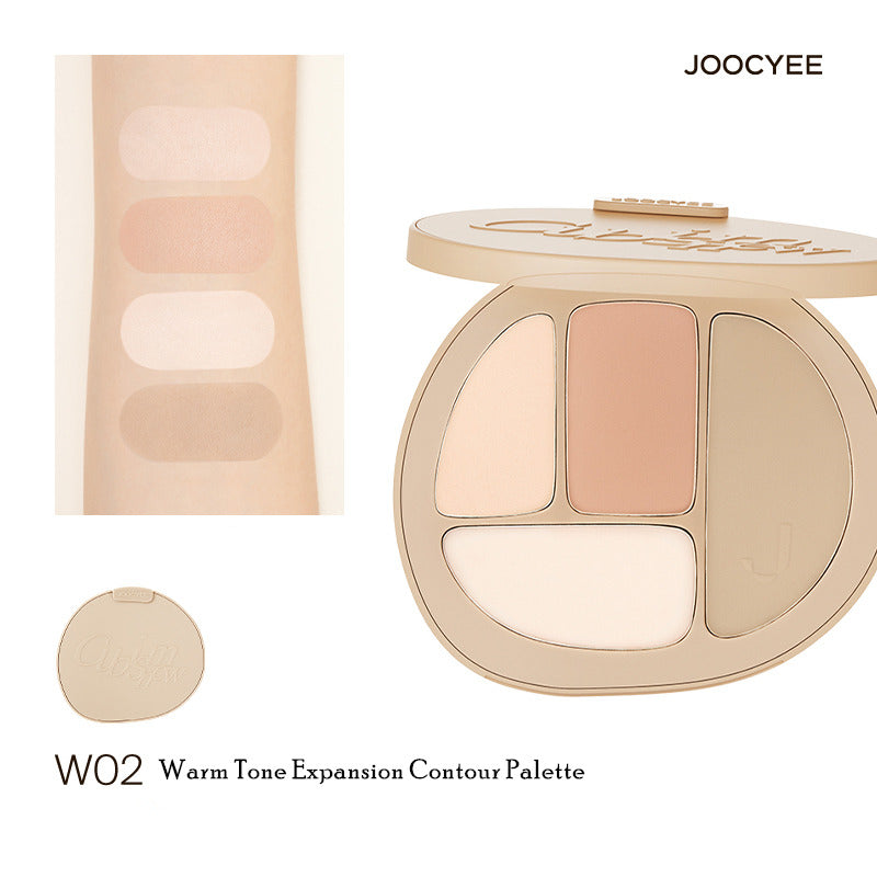 Joocyee Fermented Color Facial Contour Plate Repair Highlight Blush Multi-Purpose Expansion and Shrinkage 酵色面部轮廓盘修容高光腮红多用膨胀收缩一体综合盘 10g