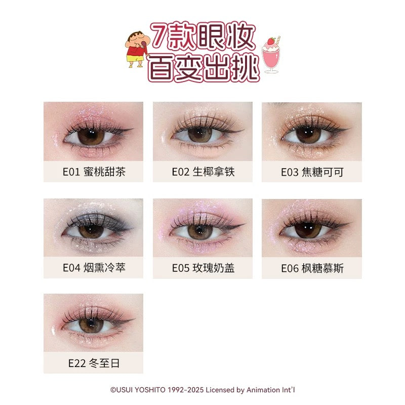 Tiktok/Douyin Hot Daydream Breaker Crayon Shin-chan x Four-Color Eyeshadow Palette 7.2g【Tiktok抖音爆款】白日梦醒家蜡笔小新联名将将好四色眼影盘