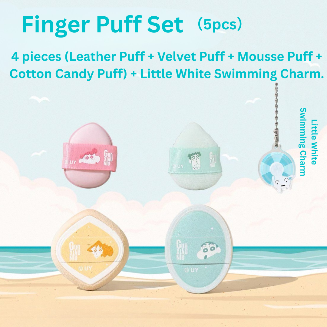 Tiktok/Douyin Hot GUOXIAONIU x Crayon Shin‑chan Surf Collection Makeup Puff Gift Set【Tiktok抖音爆款】郭小妞×蜡笔小新冲浪系列粉扑礼盒