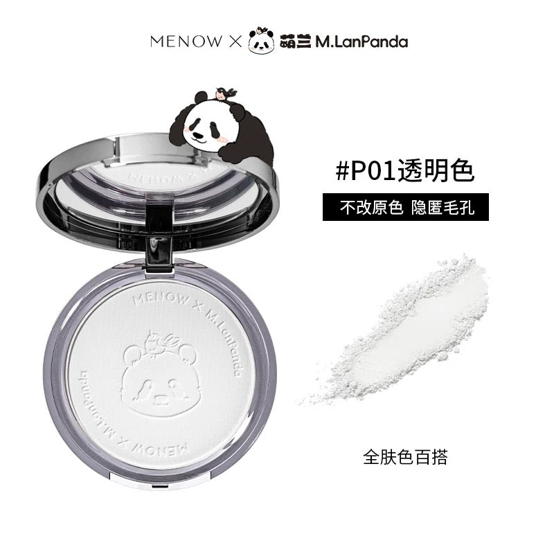 Tiktok/Douyin Hot MENOW X M.LanPanda Velvet Mattifying Finishing Powder 9g/21g【Tiktok抖音爆款】美诺萌兰系列绒雾修颜粉饼