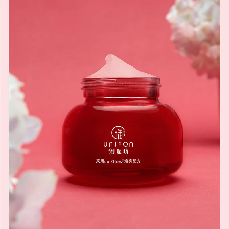 UNIFON  Red Pomegranate Brighten Sleeping Facial Mask Mud 御泥坊晶亮红石榴睡眠面膜 100g