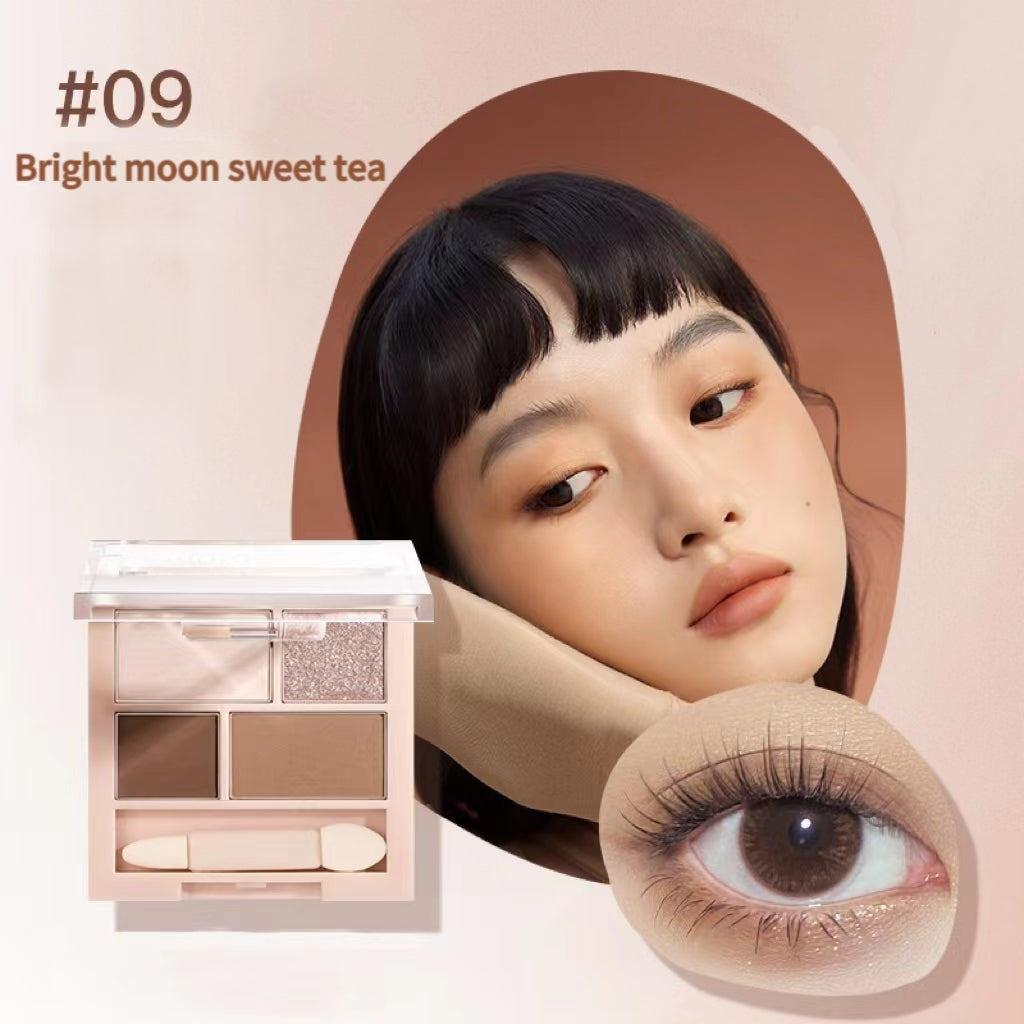 UNNY CLUB 4-color Shimmer Matte Eyeshadow Palette 3g UNNY四色眼影盘