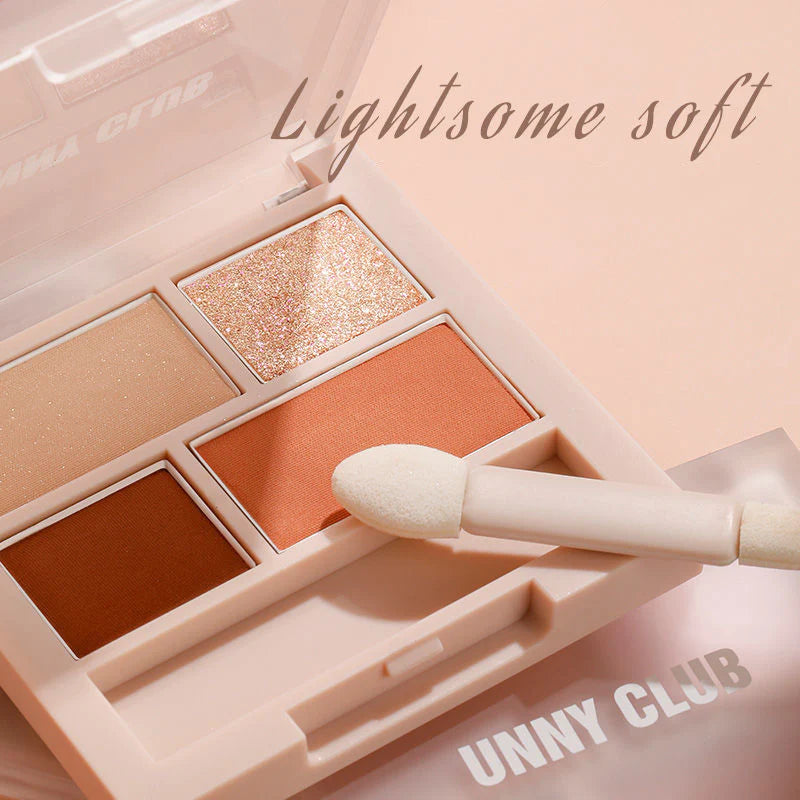UNNY CLUB 4-color Shimmer Matte Eyeshadow Palette 3g UNNY四色眼影盘