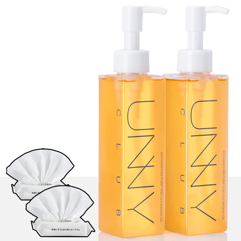 UNNY Astaxanthin 3-in-1 Makeup Remover Oil 150ml UNNY卸妆油溶妆浓妆虾青素乳眼脸唇三合一深层清洁