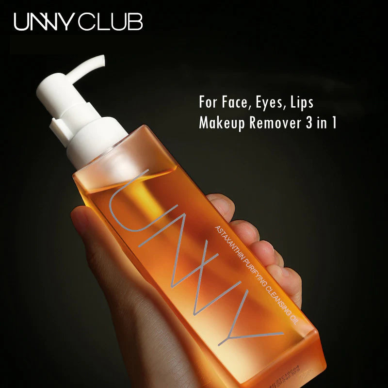 UNNY Astaxanthin 3-in-1 Makeup Remover Oil 150ml UNNY卸妆油溶妆浓妆虾青素乳眼脸唇三合一深层清洁