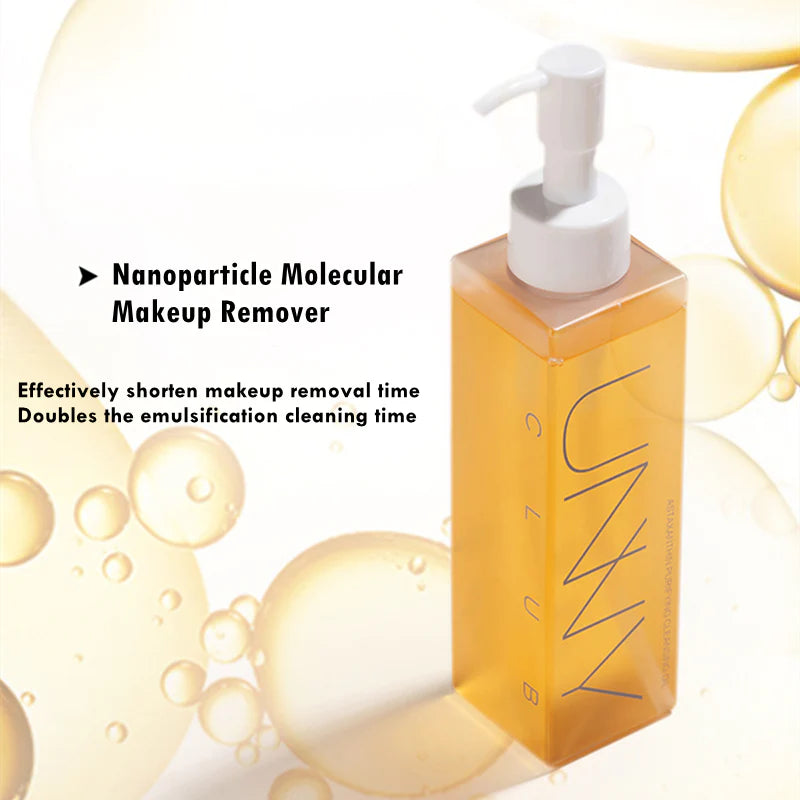 UNNY Astaxanthin 3-in-1 Makeup Remover Oil 150ml 悠宜卸妆油溶妆浓妆虾青素乳眼脸唇三合一深层清洁