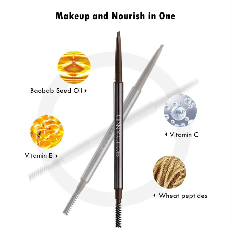 UNNY CLUB Double-head Auto-rotate Eyebrow Pencil 0.1g 悠宜自然立体防水不易脱妆精细眉笔