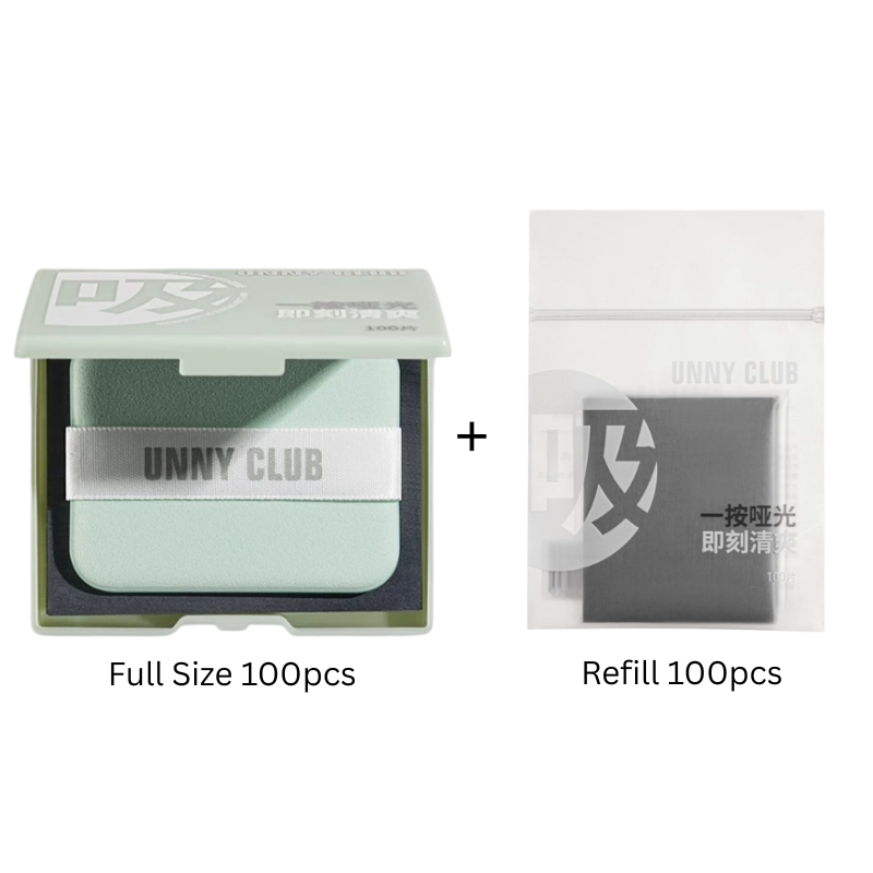 UNNY CLUB Portable Oil-Absorbing Sheet 100pcs 悠宜便携高岭土吸油纸