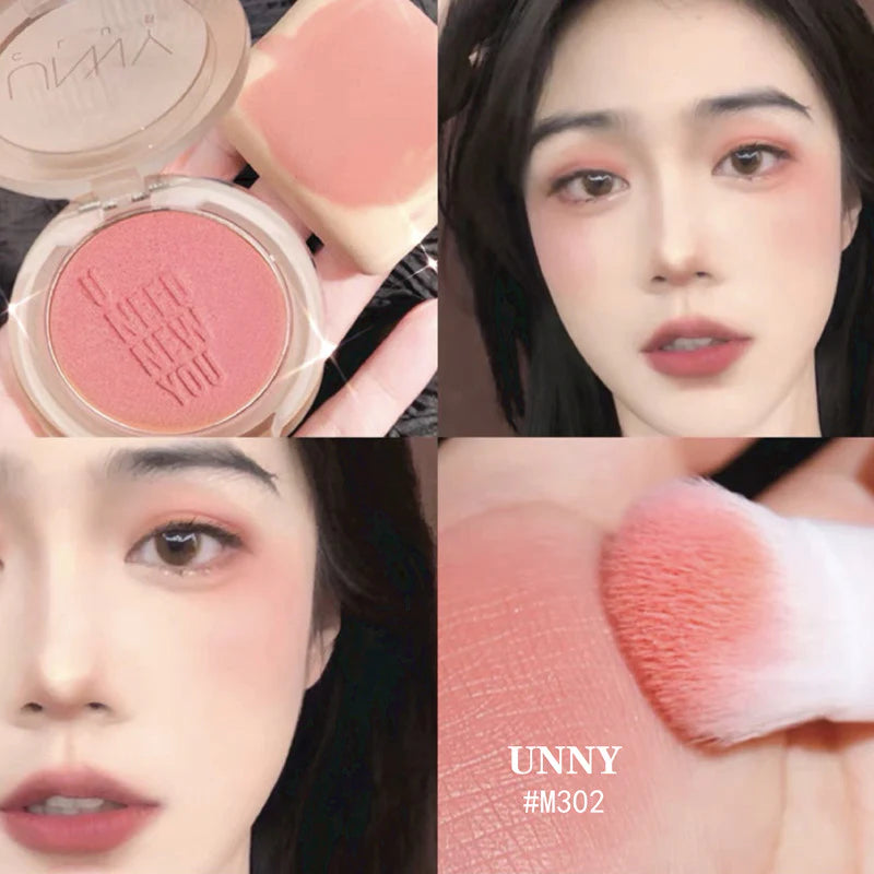 UNNY Satin Matte & Shimmer Makeup Blusher 4.5g UNNY自然清透裸妆腮红