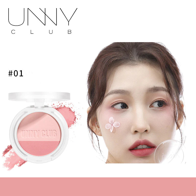 UNNY Satin Matte & Shimmer Makeup Blusher 4.5g UNNY自然清透裸妆腮红