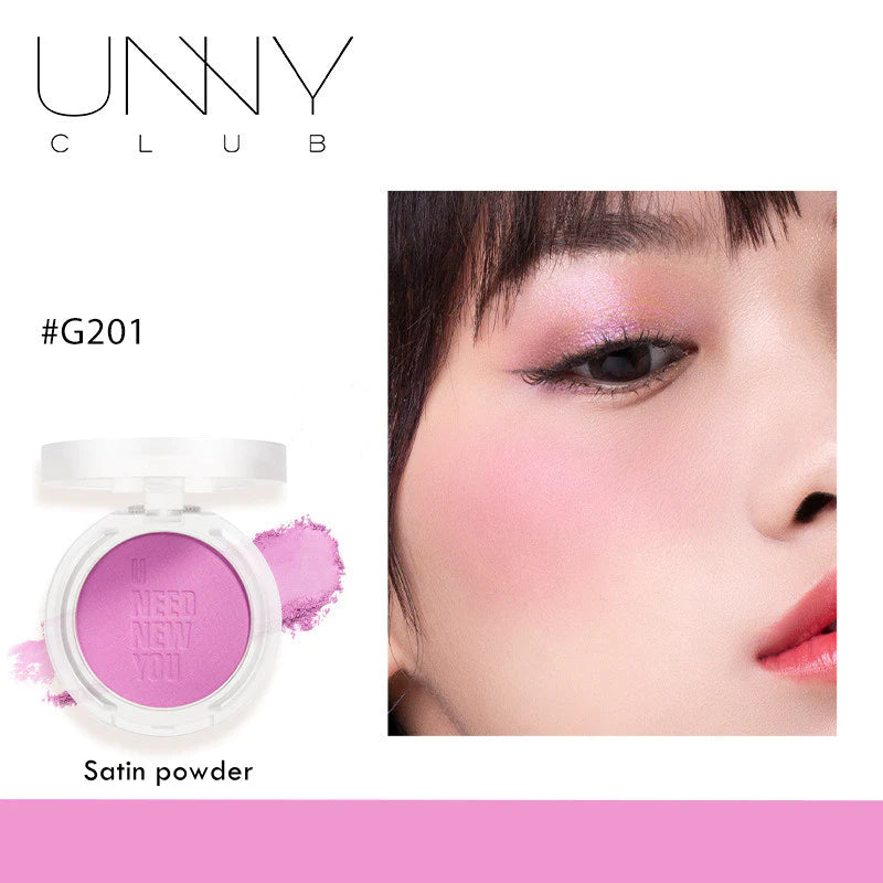 UNNY Satin Matte & Shimmer Makeup Blusher 4.5g 悠宜自然清透裸妆腮红
