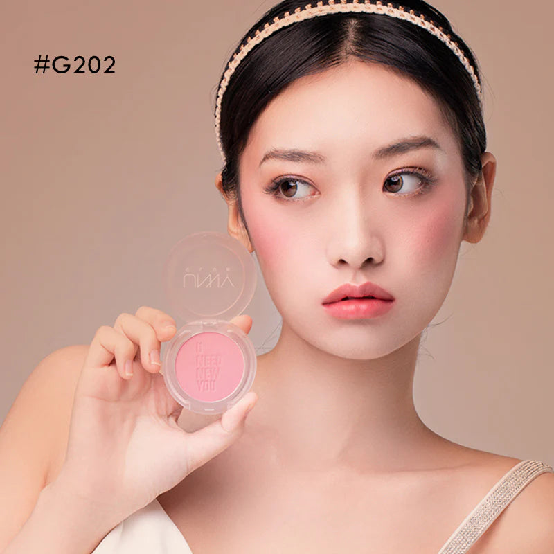 UNNY Satin Matte & Shimmer Makeup Blusher 4.5g 悠宜自然清透裸妆腮红