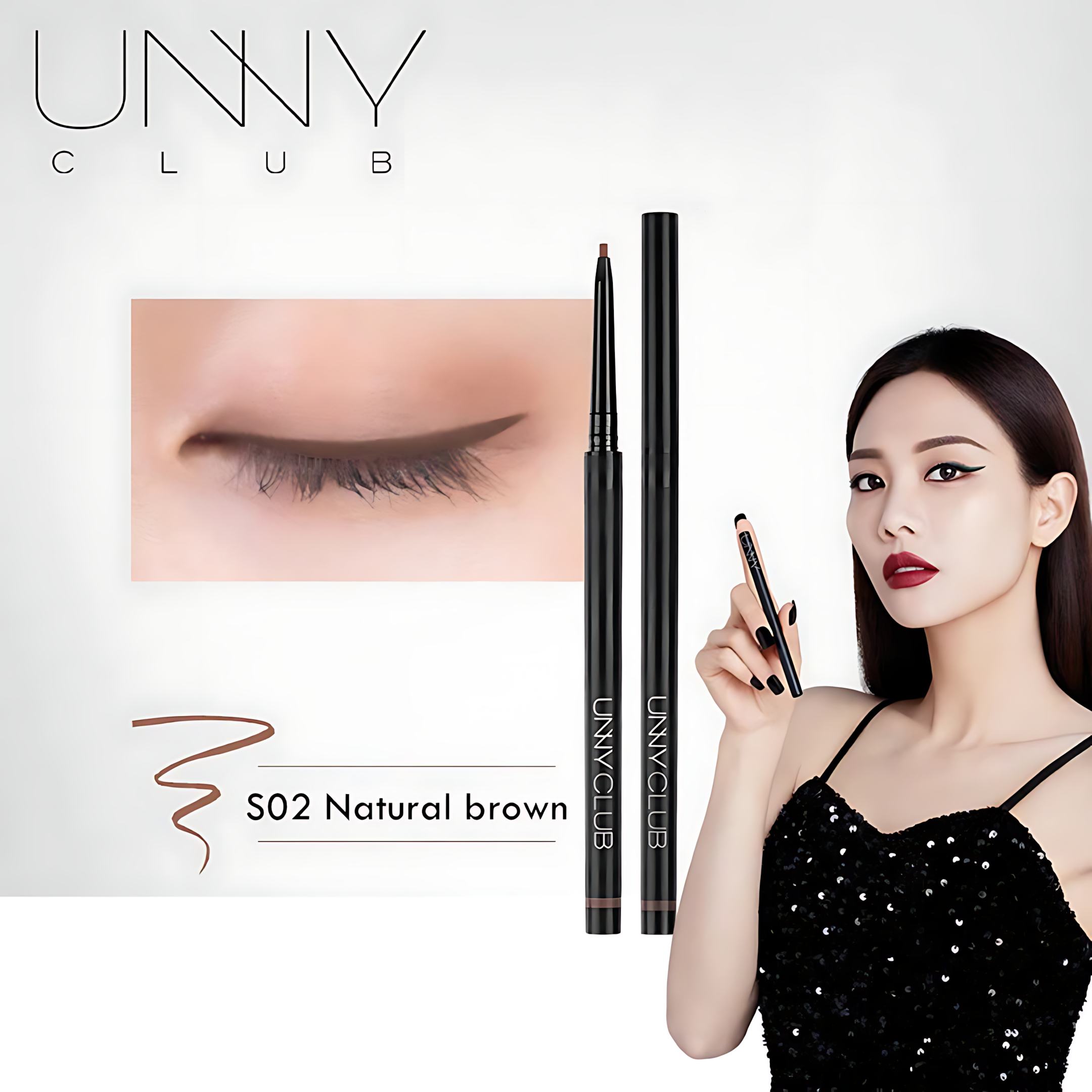 UNNY Skinny 2.0mm Super Slim Eyeliner Pen 50mg 悠宜2.0毫米超细眼线胶笔