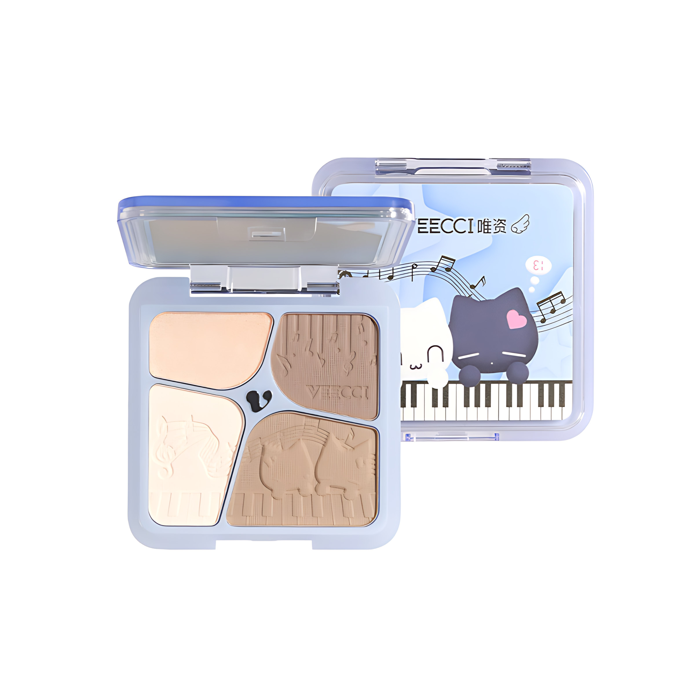 VEECCI × Note Pudding Effortless Highlight & Contour Palette 8.6g 唯资×音符布丁自在易绘高光修容盘