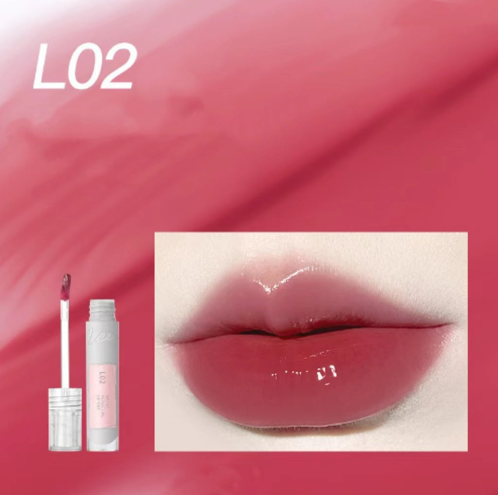 Veecci Light Crystal Permeable Lip Gloss Lip Glaze 3g 唯资沁光晶透水唇釉