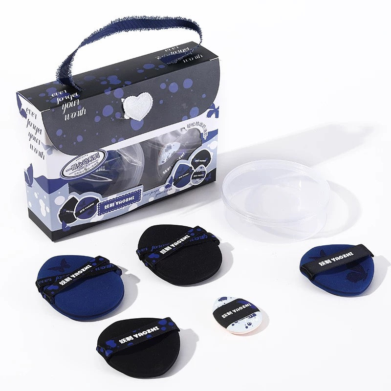YAOZHI Instant Attraction/Irresistible Series Powder Puff Set 5pcs/box 妖制一眼心动/无法抗拒系列粉扑套盒