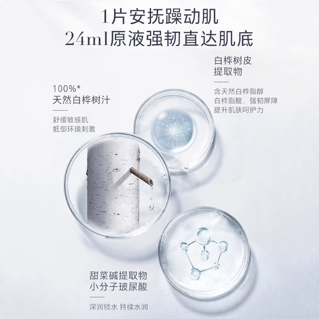 Tiktok/Douyin Hot YOSEIDO Birch Juice Hydrating & Moisturizing Mask 24ml*5pcs【Tiktok抖音爆款】养生堂桦树汁补水保湿面膜