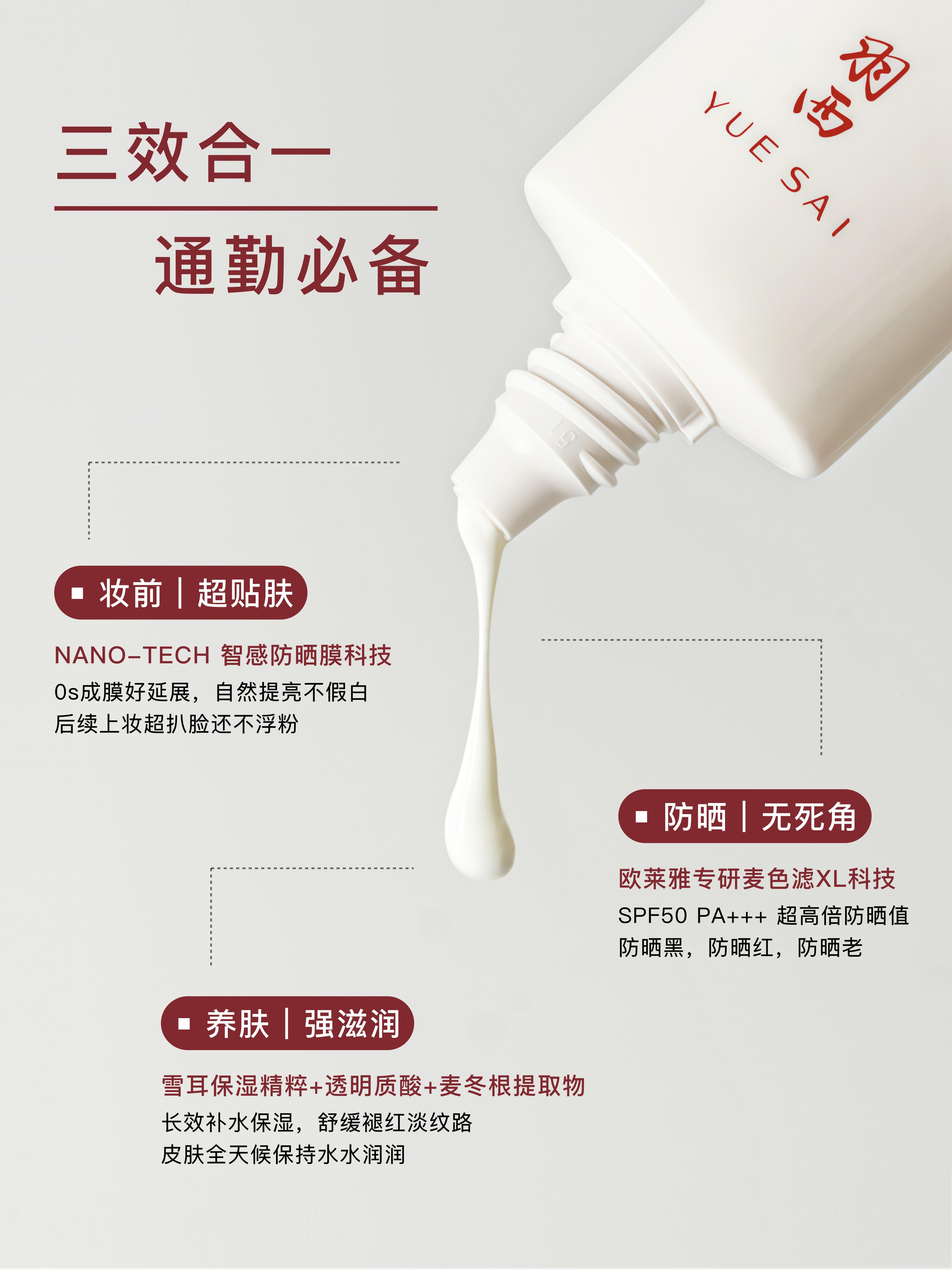 Tiktok/Douyin Hot YUE SAI Sun Care Refre Shing Gel SPF50 PA+++ 15ml/50ml【Tiktok抖音爆款】羽西调衡锁水清爽防晒凝乳