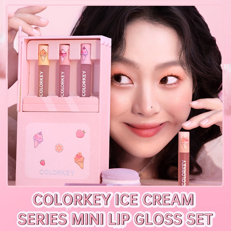 Colorkey Summer Ice Cream Series Mini Lip Gloss Set 6pcs 1g*6 珂拉琪冰淇淋水光唇釉迷你六只口红套盒