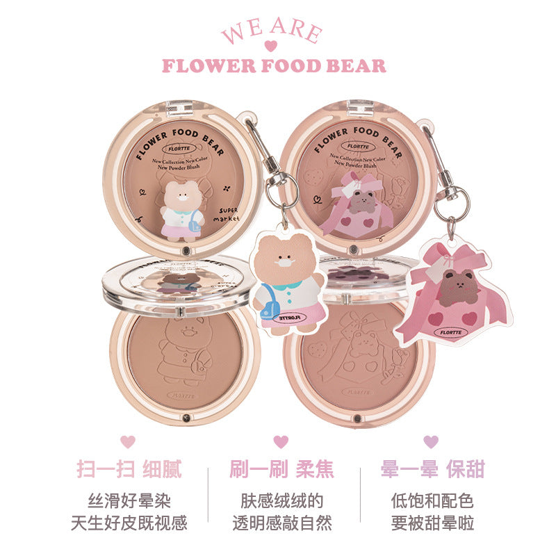 Flortte Cauliflower Bear series monochrome blush 花洛莉亚花菜熊系列单色腮红 4.3g