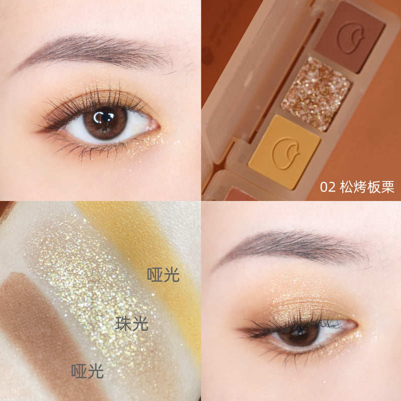 Leemember Chestnut Series 3-color Eyeshadow Pallete 荔萌栗子系列三色眼影盘 3g