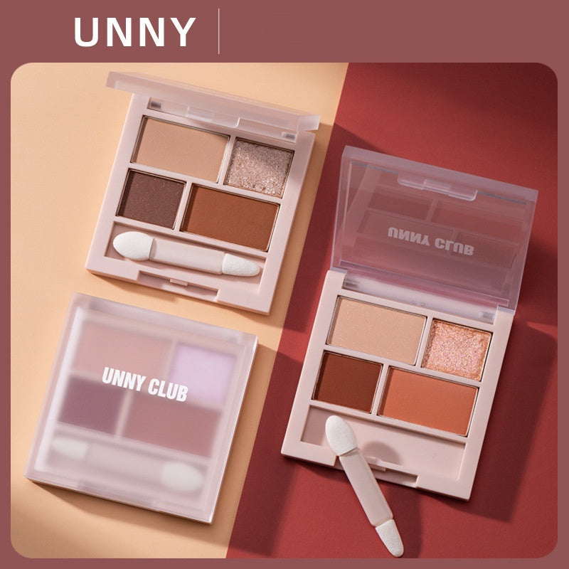 Unny Club Official 4 Colors Eyeshadow Makeup Palette Unny 四色眼影盘 3g