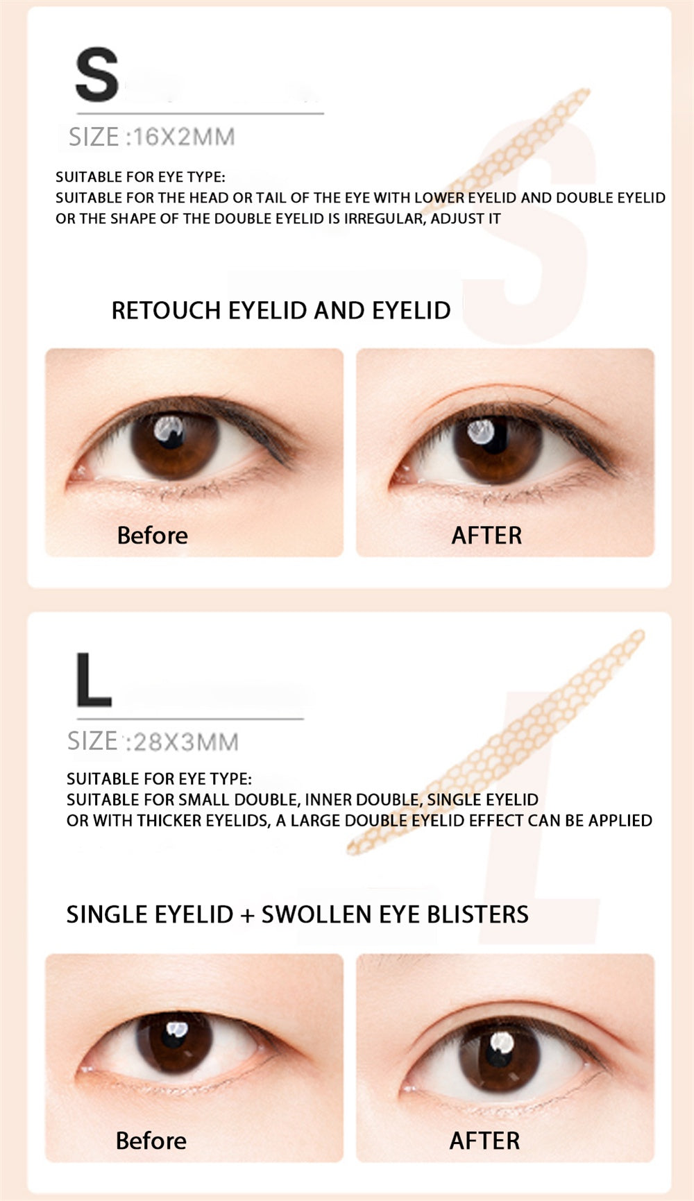 Unny Invisible Double Eyelid Tape Seamless Natural Lace Invisible Makeup UNNY隐形自然双眼皮贴